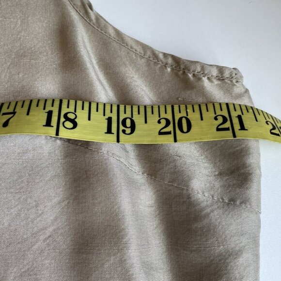 I.S.C. 100% Silk Tunic & Embroidered Pant Set Women's Large Beige Floral Luxury - Picture 11 of 12